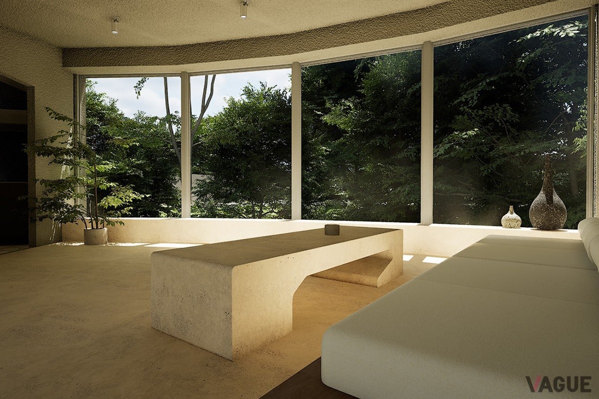 建物は「風・光・雨音」を五感で感じるように設計