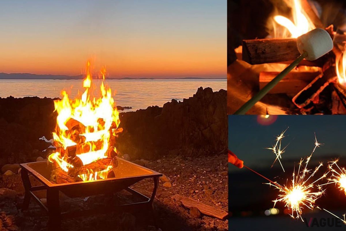 キャンプファイヤーや花火※夏季限定