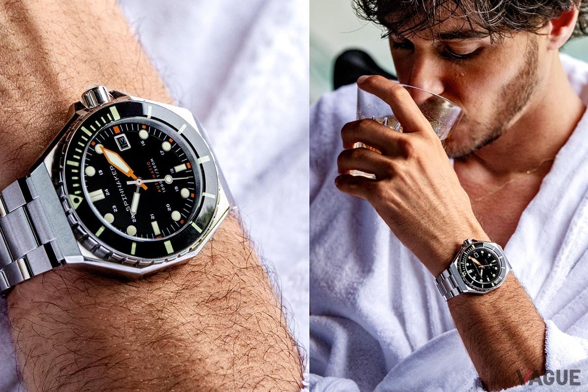 普段使いに品よく寄り添うヴィンテージデザインに、ダイバーズとしての確かな実用性を備える（Regatta White）