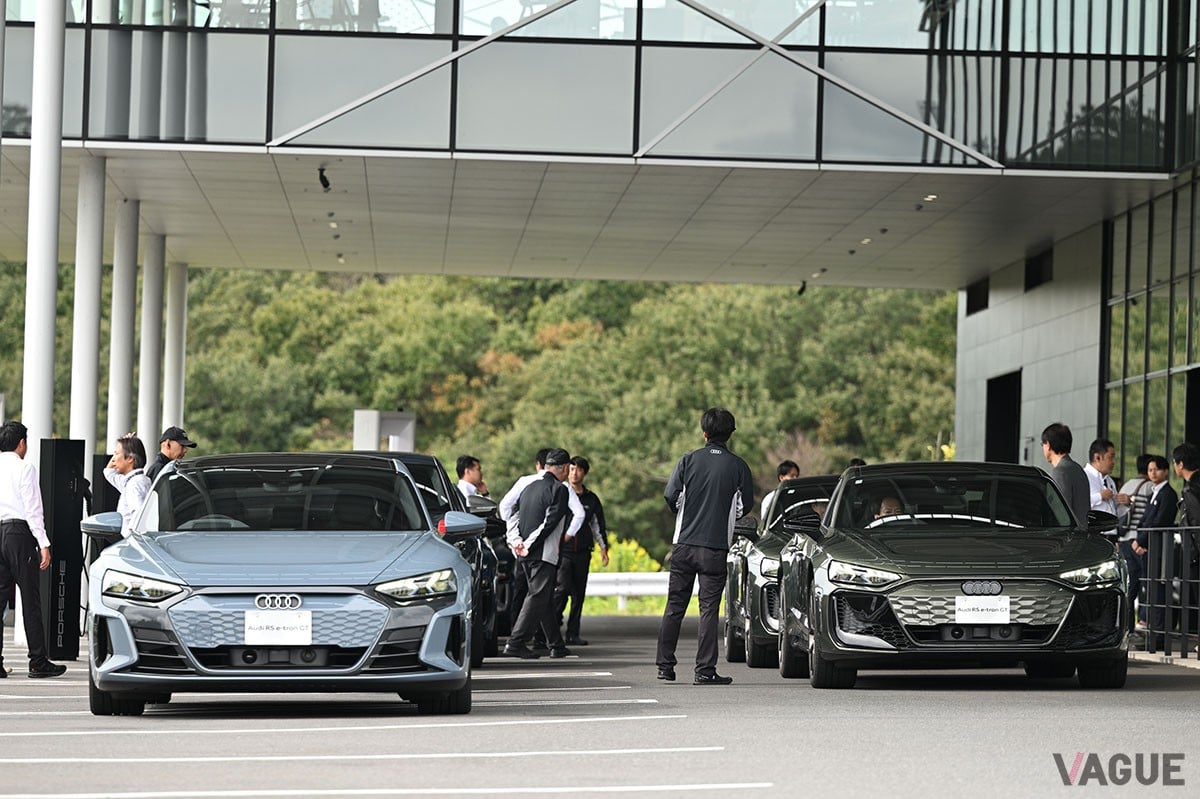 アウディ主催のイベント「Audi e-tron GT Dynamic Driving Experience」のワンシーン