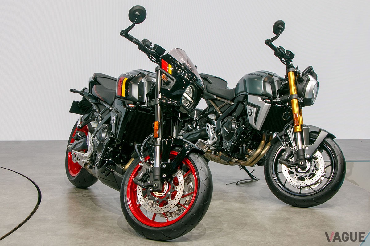 日本での市販予定車であるスズキ「GSX-8T」と「GSX-8TT」