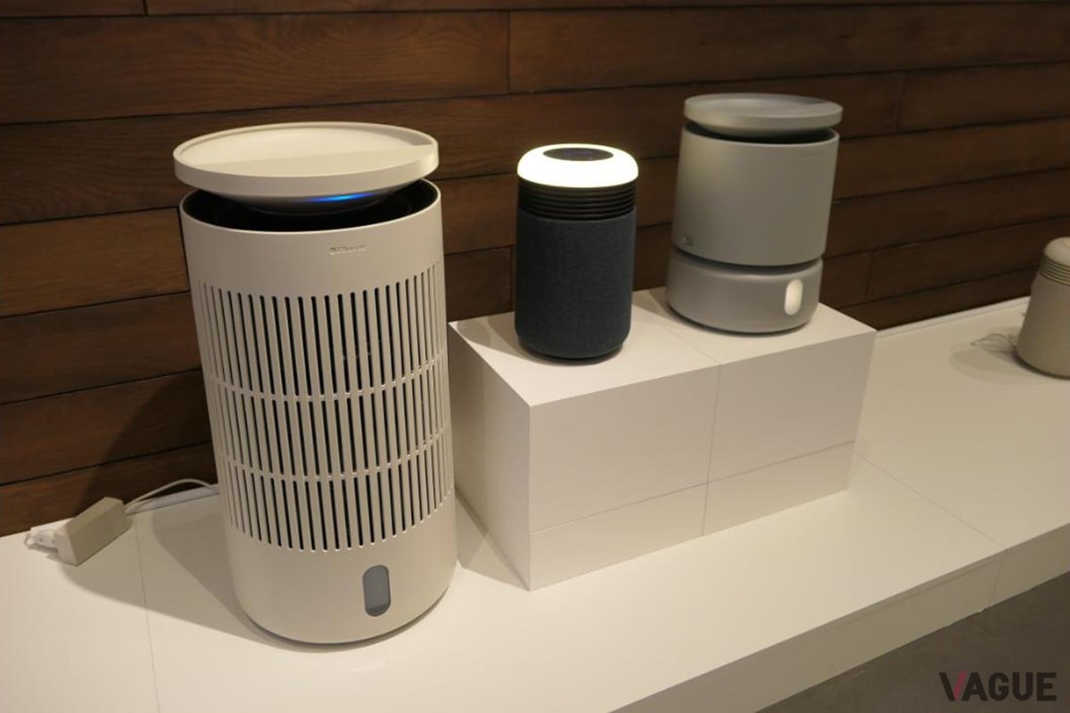 左から「DreamWell™ Humidifier H38i」（加湿器）、「Mini Restful™ 空気清浄機 and Sunrise Clock SC9i」、「2-in-1 Pro 加湿空気清浄機 DH5i」