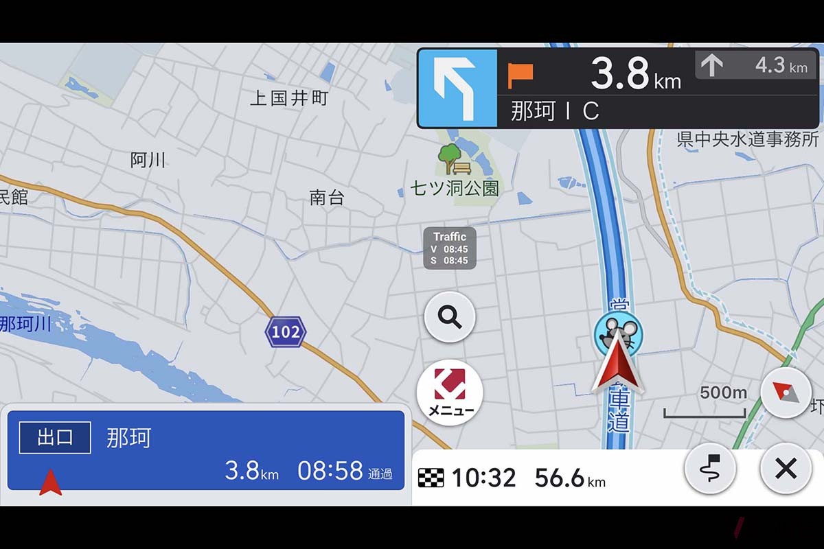 半固定式オービスを含むオービス警告機能も搭載。基本プランでの利用が可能だ