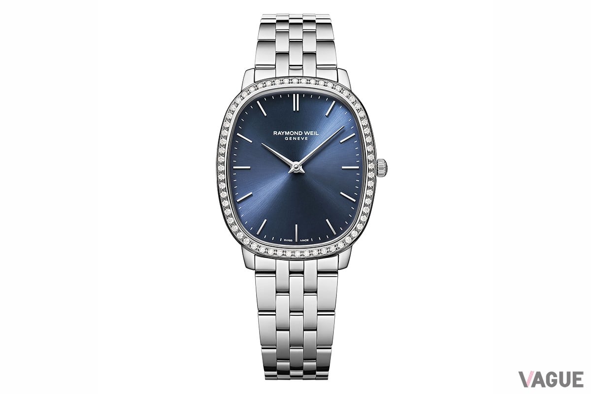 「レイモンド ウェイル トッカータ ヘリテージ」ブルー/ブルーのレザーストラップ（品番：5280-STC-50001、19万8000円 消費税込）