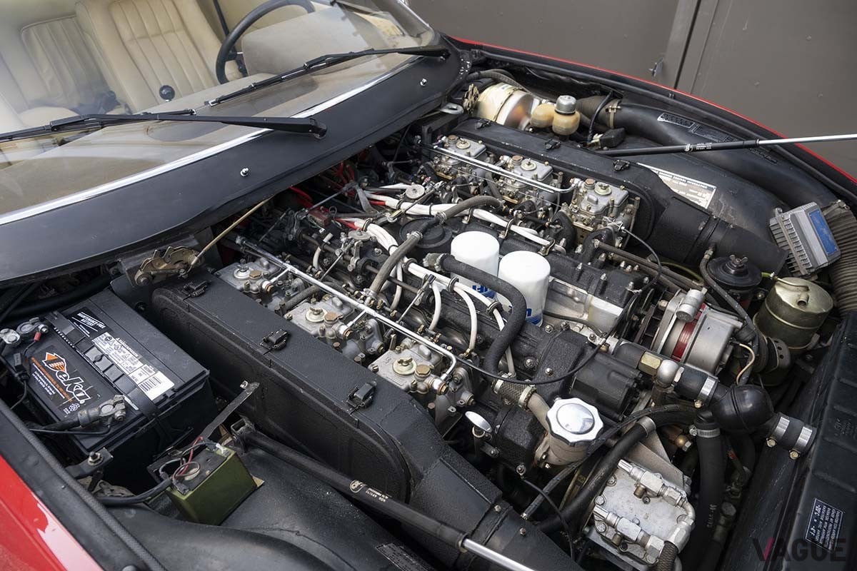 オークションに出品され、約2631万円で落札された1972年式フェラーリ「365GTC／4」Robin Adams(c)2025 Courtesy of RM Sotheby's