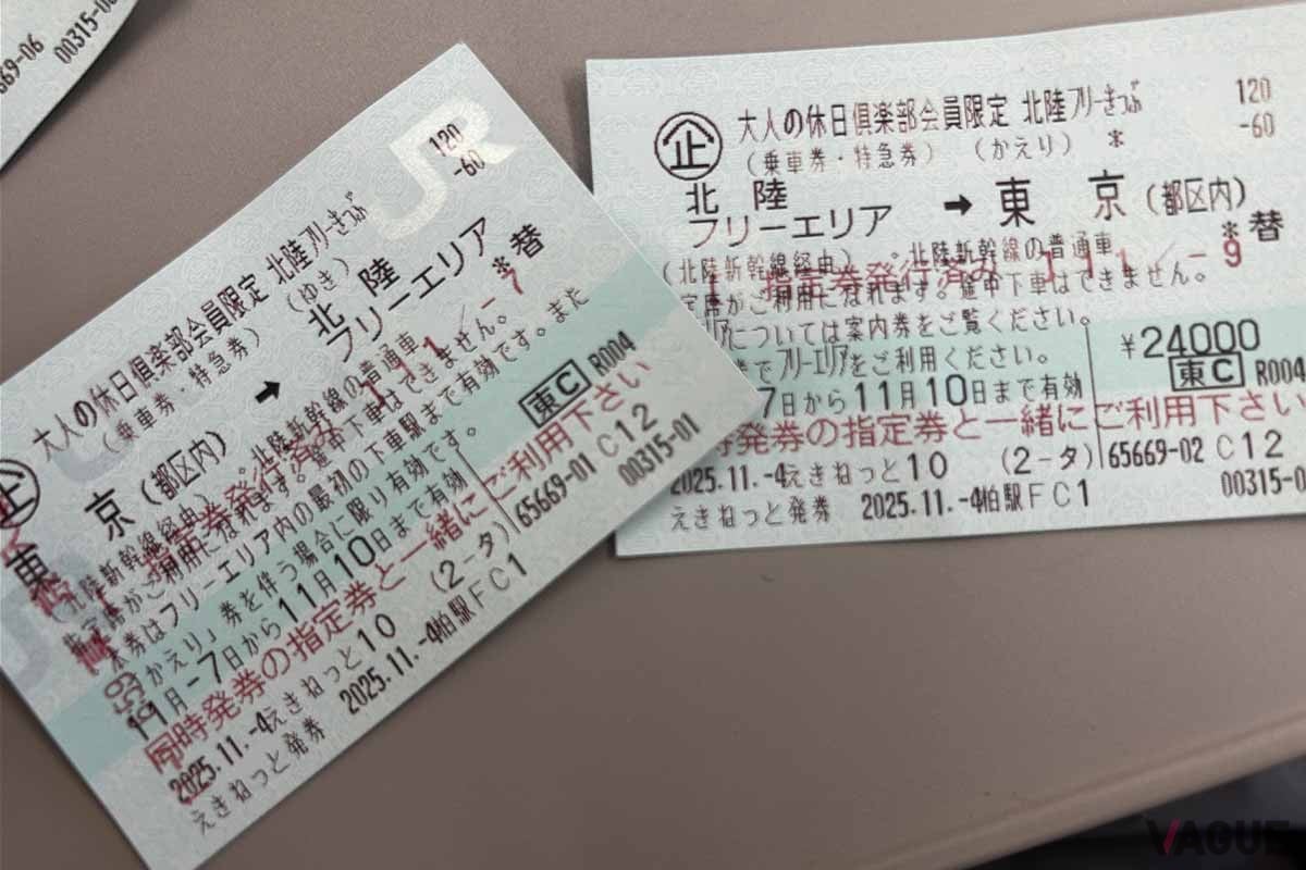 大人の休日倶楽部限定「北陸フリーきっぷ」