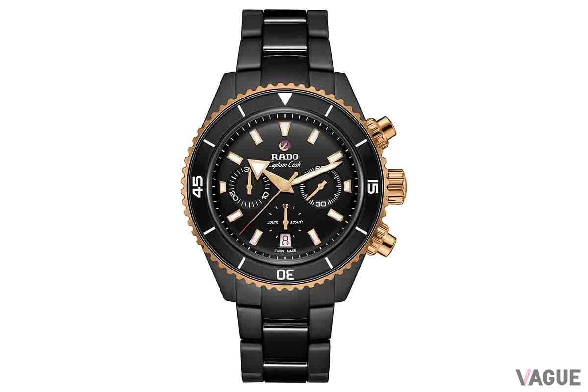 「ラドー キャプテン クック ハイテクセラミック クロノグラフ」（品番：R32190153 、95万4800円 消費税込）