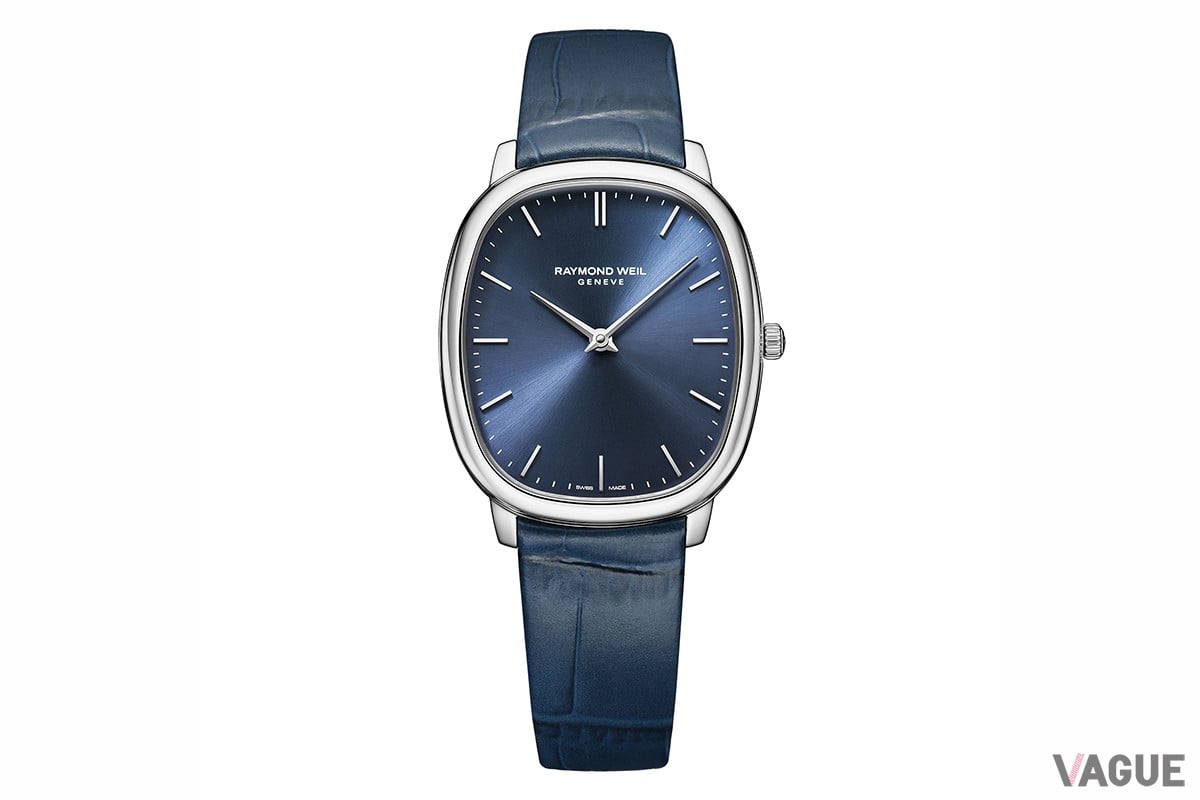 「レイモンド ウェイル トッカータ ヘリテージ」ブルー/ブルーのレザーストラップ（品番：5280-STC-50001、19万8000円 消費税込）