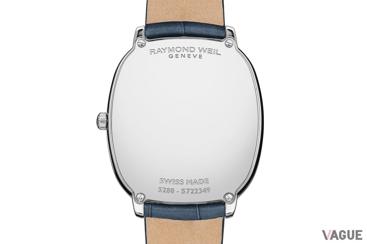 「レイモンド ウェイル トッカータ ヘリテージ」ブルー/ブルーのレザーストラップ（品番：5280-STC-50001、19万8000円 消費税込）