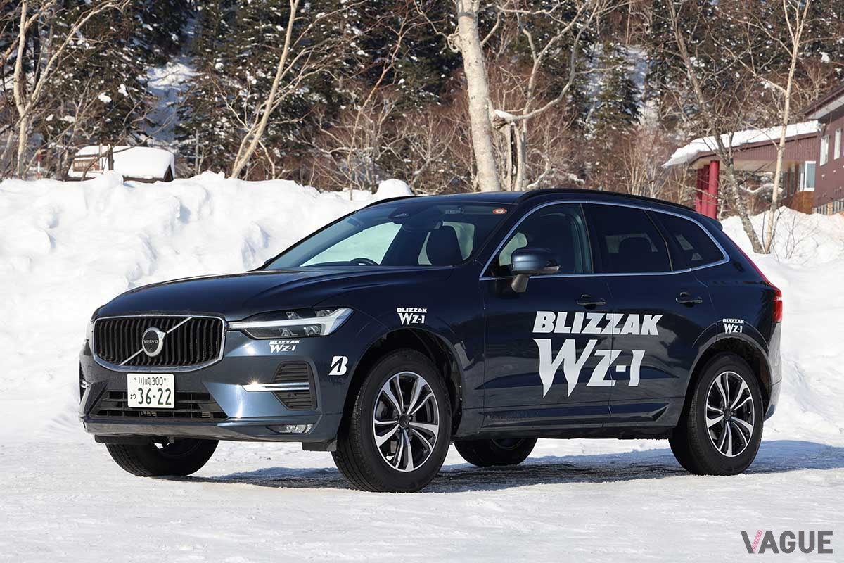 試乗車のボルボ「XC60」。タイヤサイズは 235/60R18 107QXL