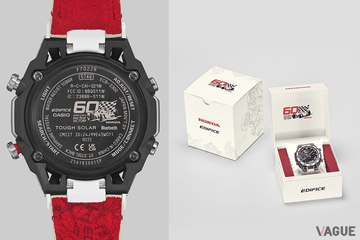 裏蓋やパッケージには60周年記念の特別なロゴを記している