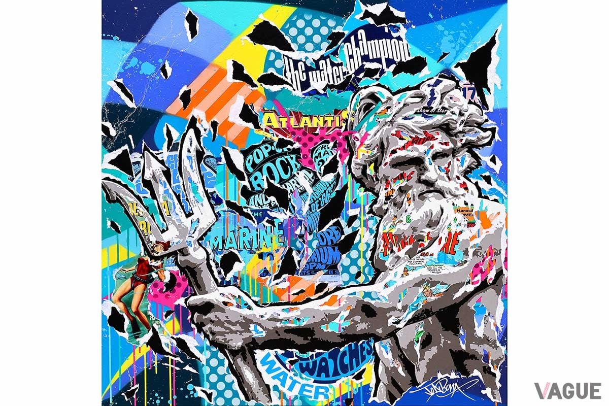 ダイヤルに描かれたアート作品がこちら。海に関するさまざまな文字も潜んでいる