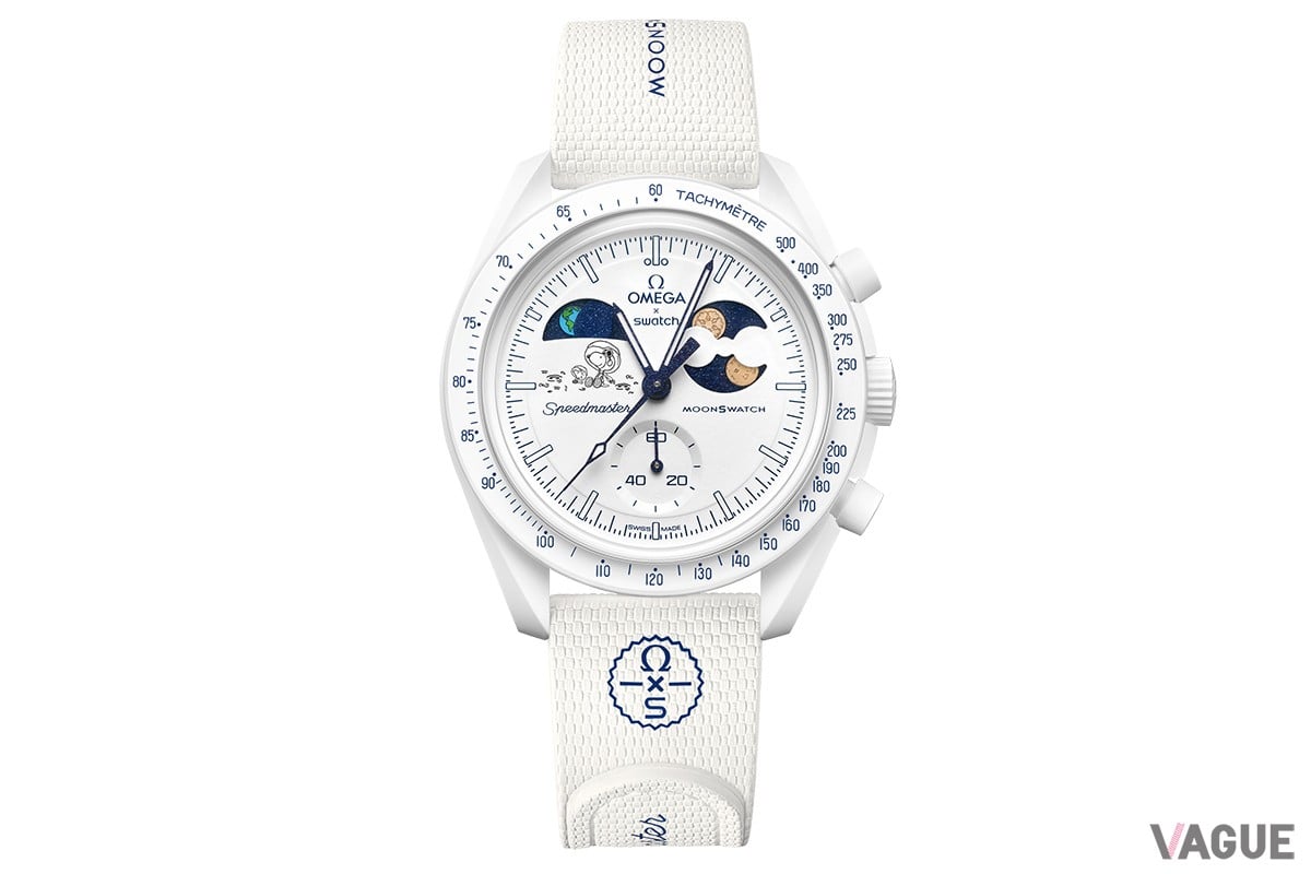 今作は雪景色をイメージしてホワイトのケースとストラップを採用。ケースはバイオ由来素材を3分の1使用したバイオセラミック製