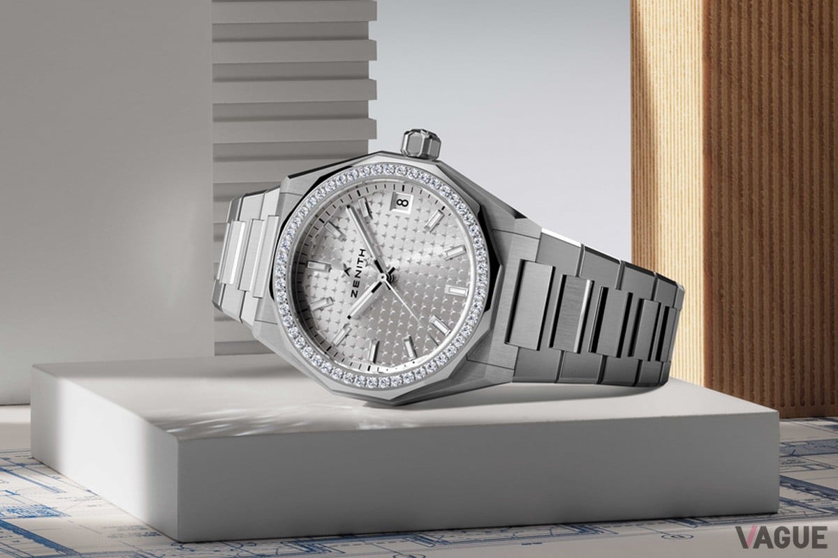 「デファイ スカイライン」に新たに追加されたシルバーダイヤルと、ベゼルにダイヤモンドをセットした「デファイ スカイライン 36」