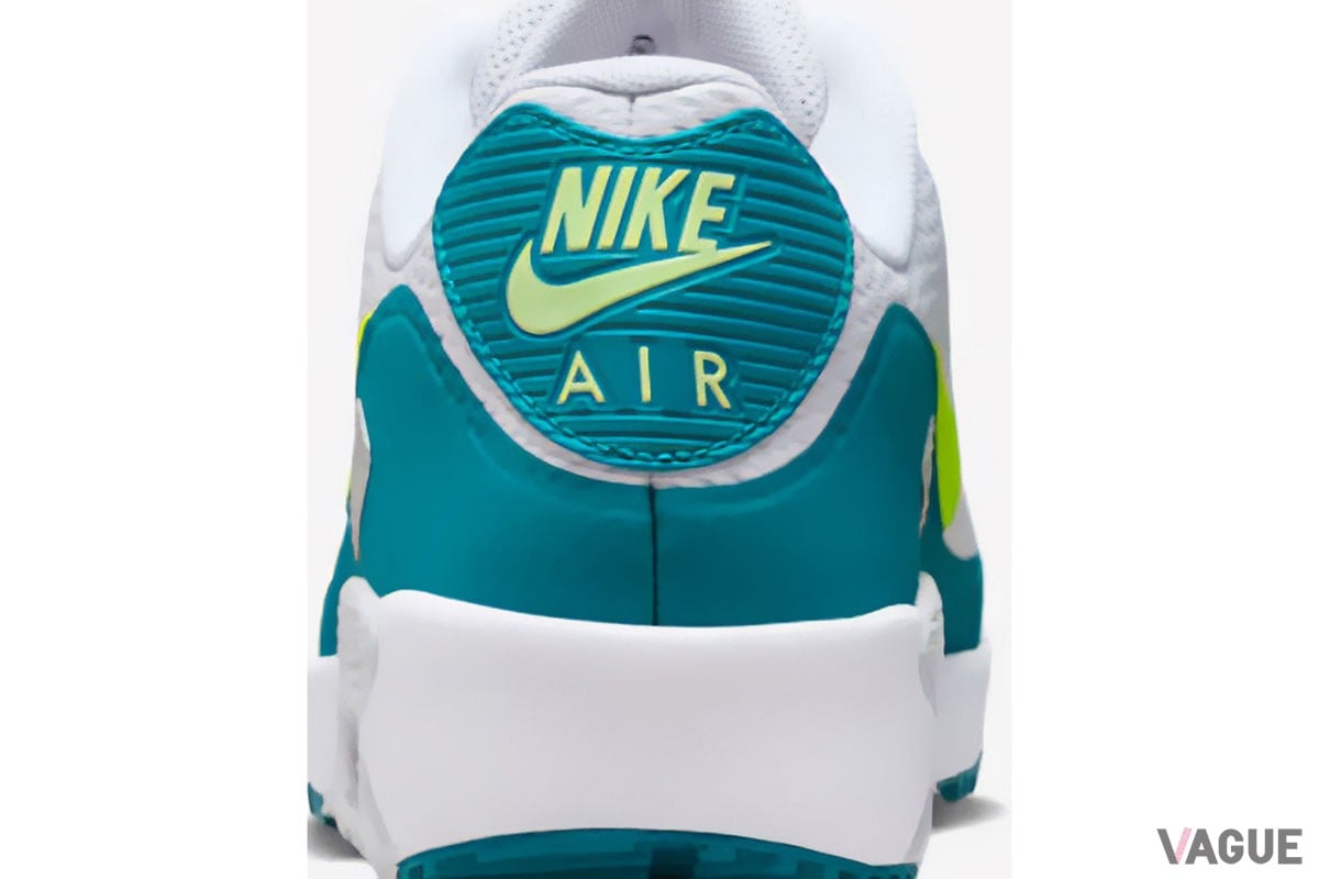 ゴルフシューズ「ナイキ エア マックス 90 G」に、さわやかな新色“ホワイト／ブライトスプルース／ボルト”が登場