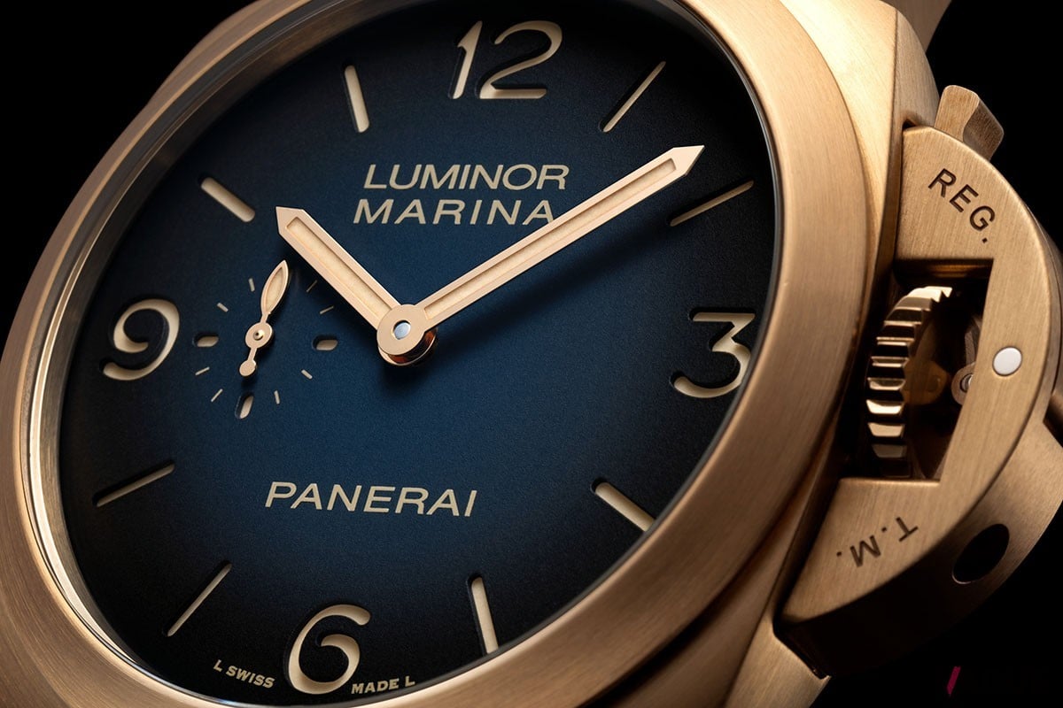 ルミノール初のブロンズモデルは高性能ムーブメントP.980の搭載も話題。「ルミノール マリーナ ブロンゾ PAM01678」(251万9000円 消費税込)