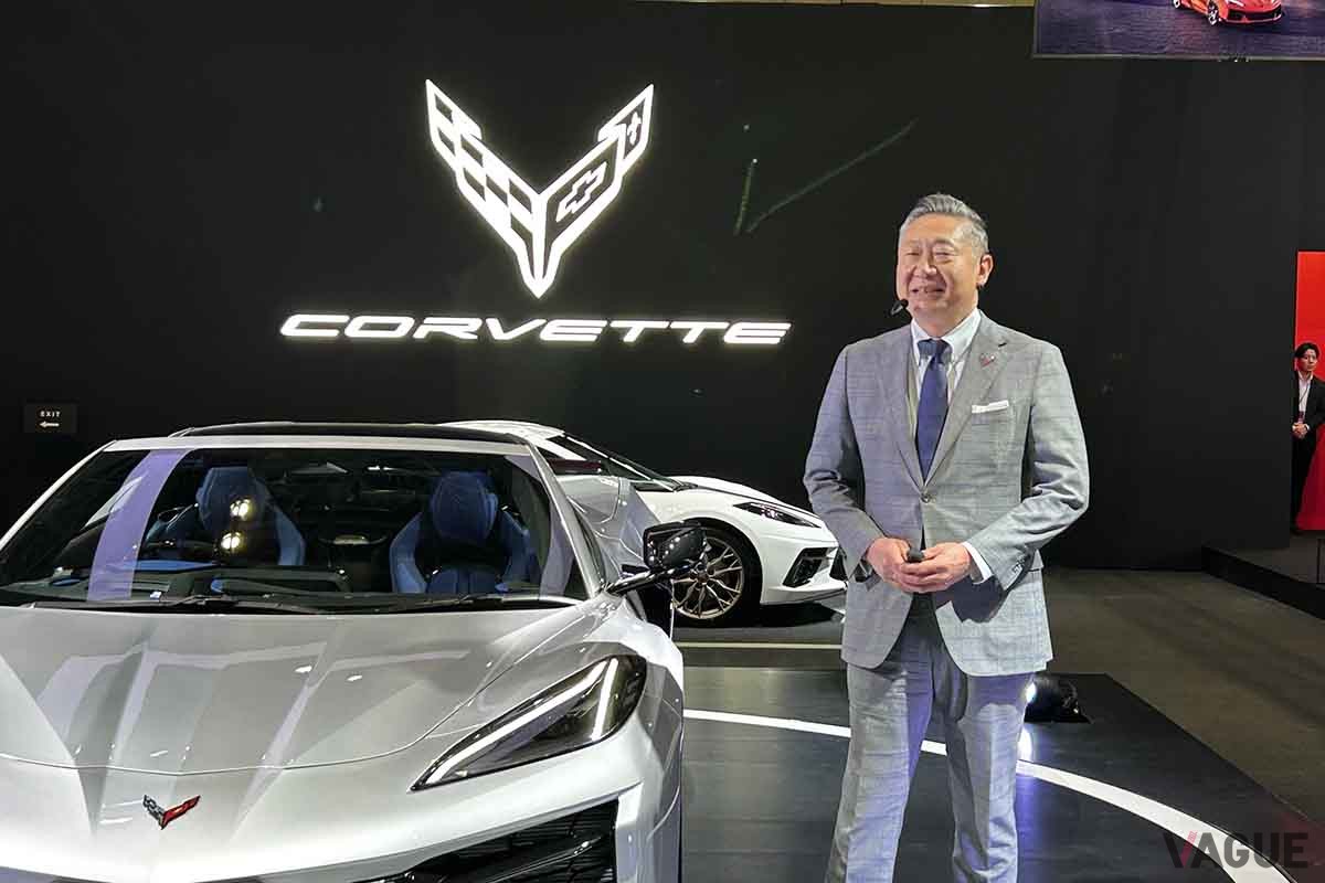 東京オートサロンで展示されている新型「シボレー・コルベットZ06」