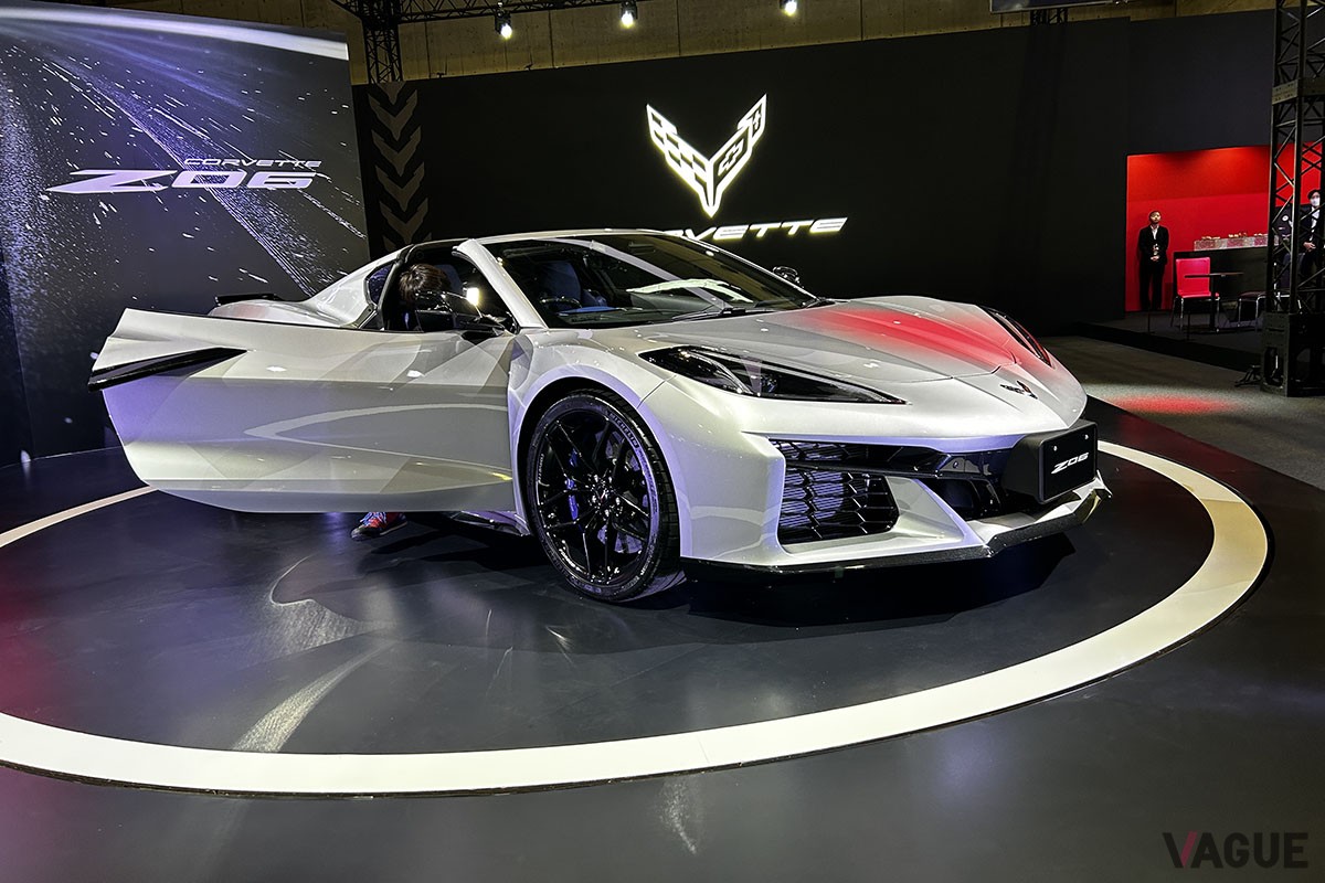 東京オートサロンで展示されている新型「シボレー・コルベットZ06」