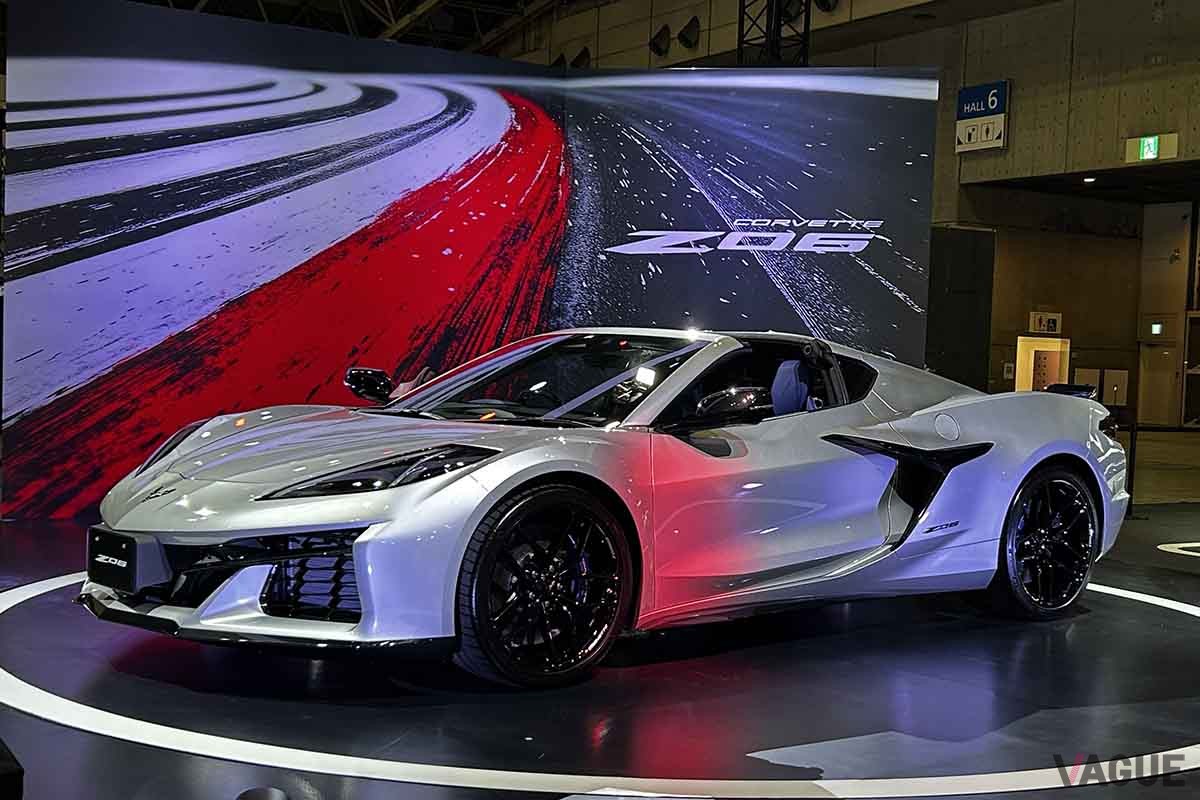東京オートサロンで展示されている新型「シボレー・コルベットZ06」
