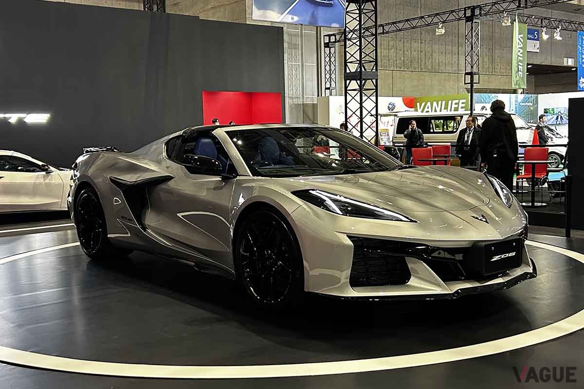 東京オートサロンで展示されている新型「シボレー・コルベットZ06」
