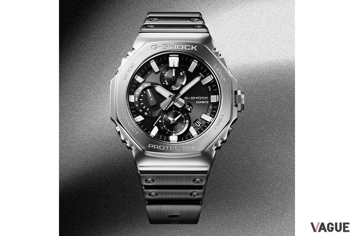 人気の“カシオーク”をフルメタルで再現、タフシリコーンバンドで快適なフィット感を実現した「GMC-B2100Y」（9万9000円 消費税込）