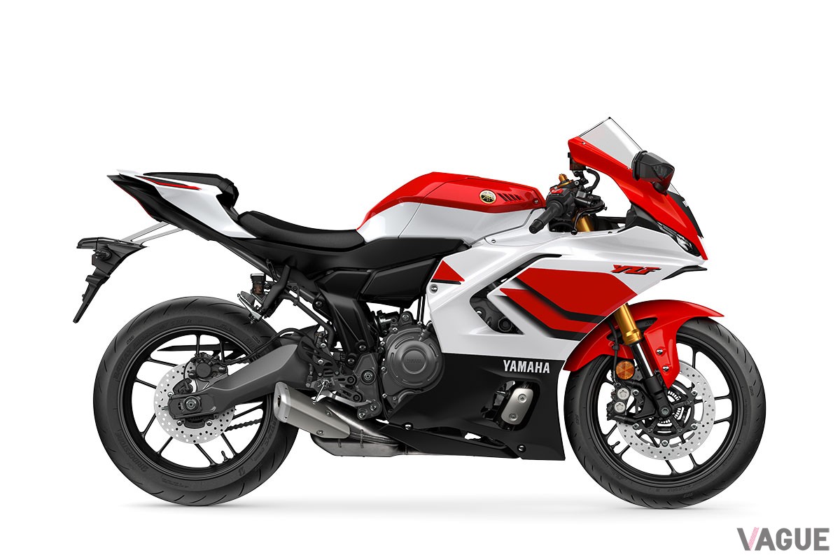 ヤマハ創立70周年の記念カラーをまとった「YZF-R7」
