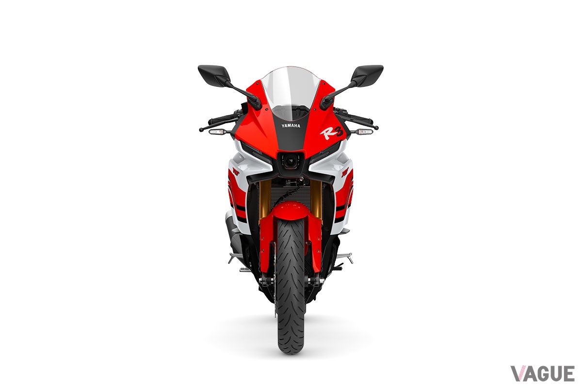 ヤマハ創立70周年の記念カラーをまとった「YZF-R3」