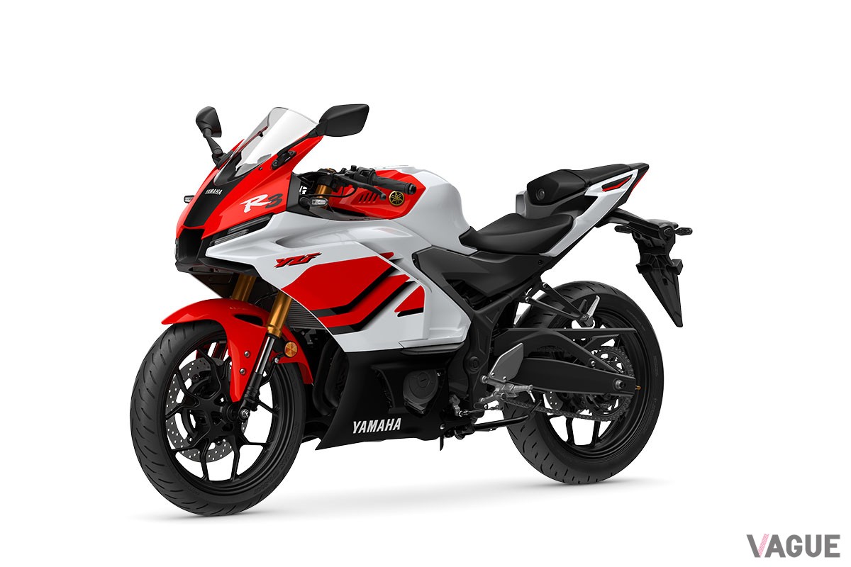 ヤマハ創立70周年の記念カラーをまとった「YZF-R3」