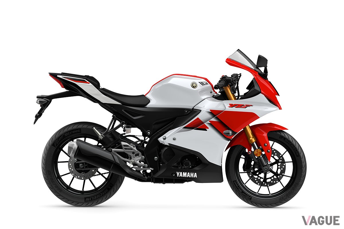 ヤマハ創立70周年の記念カラーをまとった「YZF-R125」