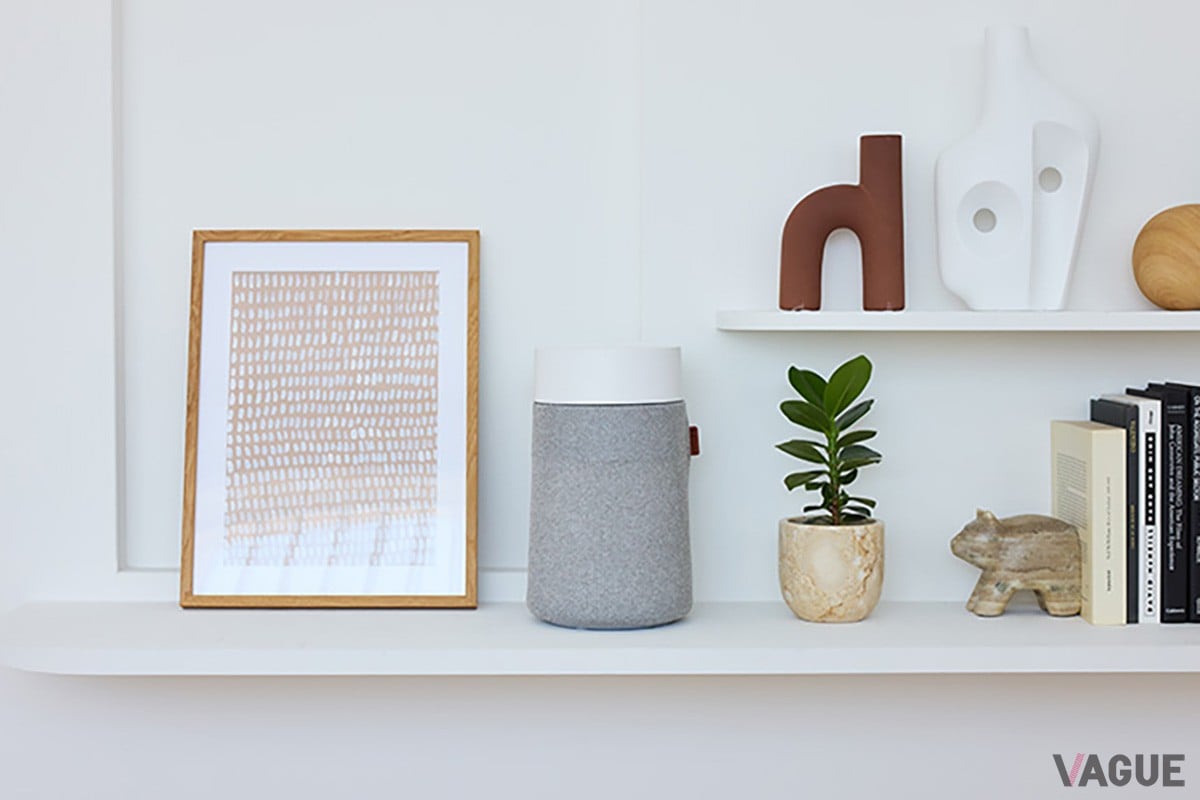 ちょっとした棚などにも置けて、オブジェのような外観は空気清浄機とは思えないほど