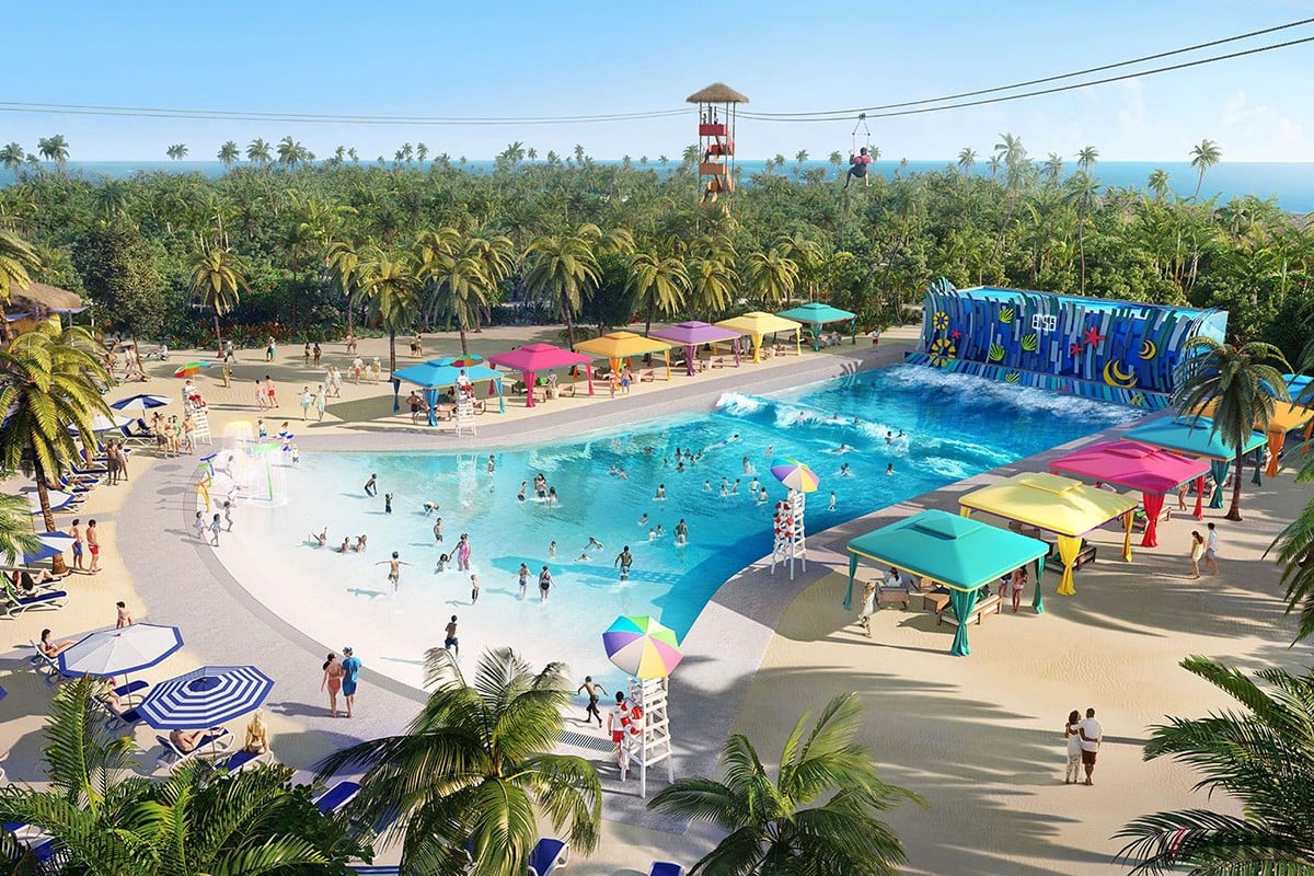 カリブ海最大の波の出るプール