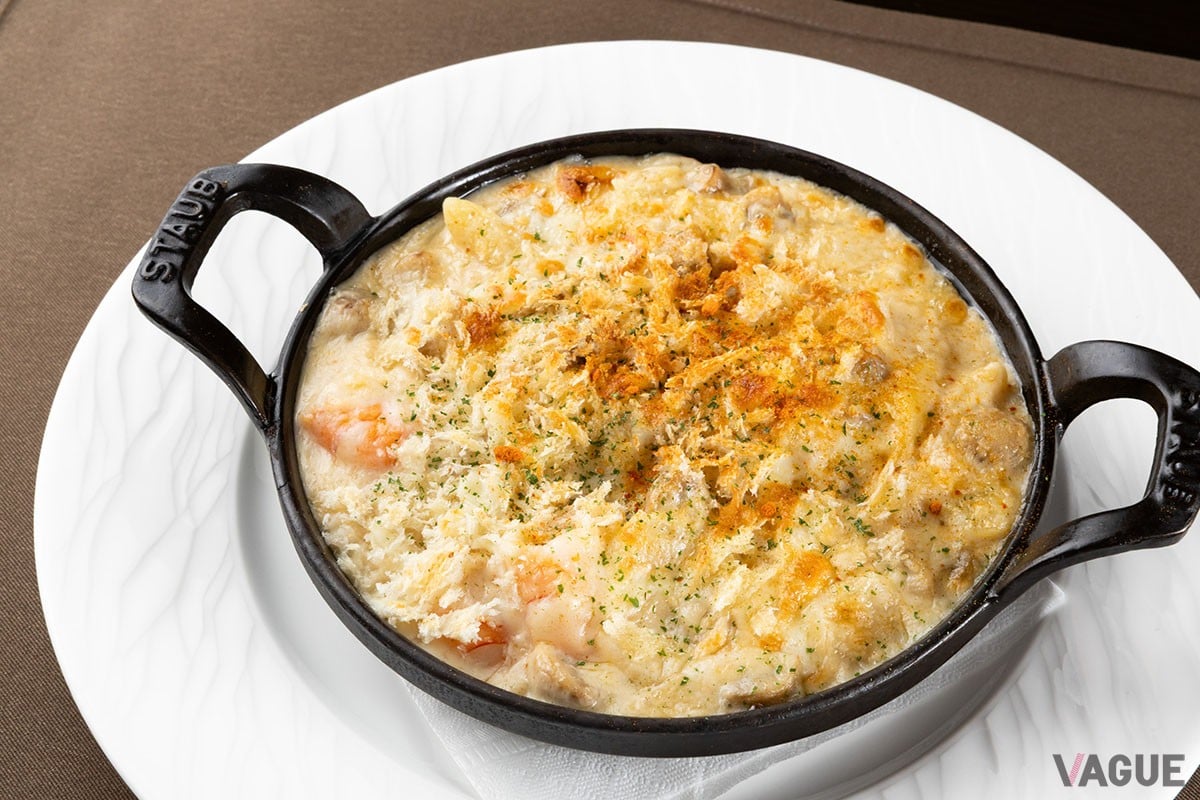 エビとホタテのミックスグラタン2700円（Sサイズ1500円）