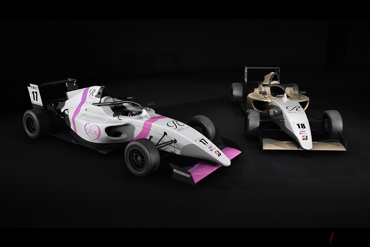 レースで使用されるのはハイブリッドユニット搭載のフォーミュラカー「KC-MG01」。ReFaのイメージカラーで彩られた華やかなイメージも紹介された