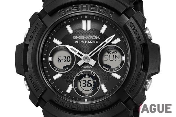 「AWG-M100FP」。アナログの時刻表示とクロノグラフ風のデジタル液晶のコンビネーションモデル。