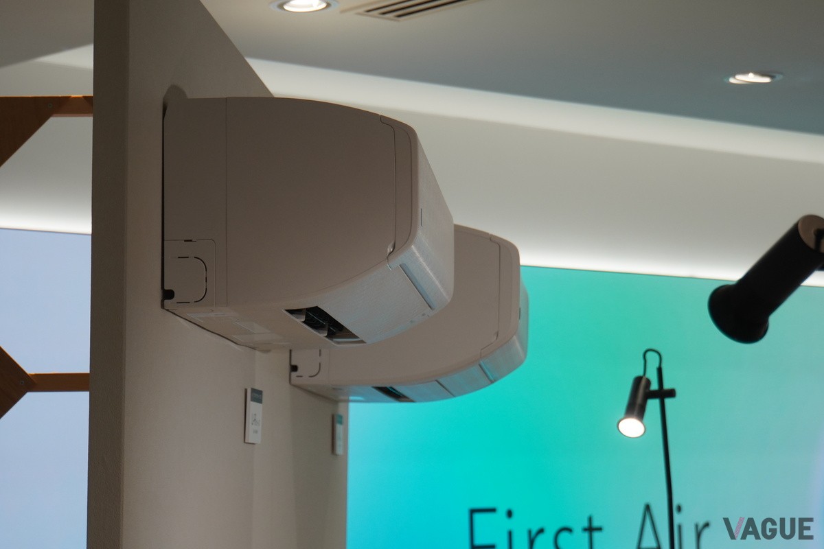 赤ちゃんをカビから守る「First Air」がコンセプト。「最初に触れる空気＝清潔であるべき」というメッセージを強く印象づけていた