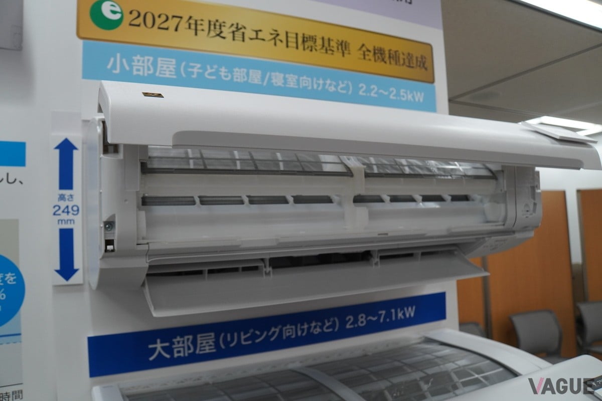 6〜23畳まで幅広い生活空間に対応し、すべてのモデルが2027年度の省エネ基準をクリアしている