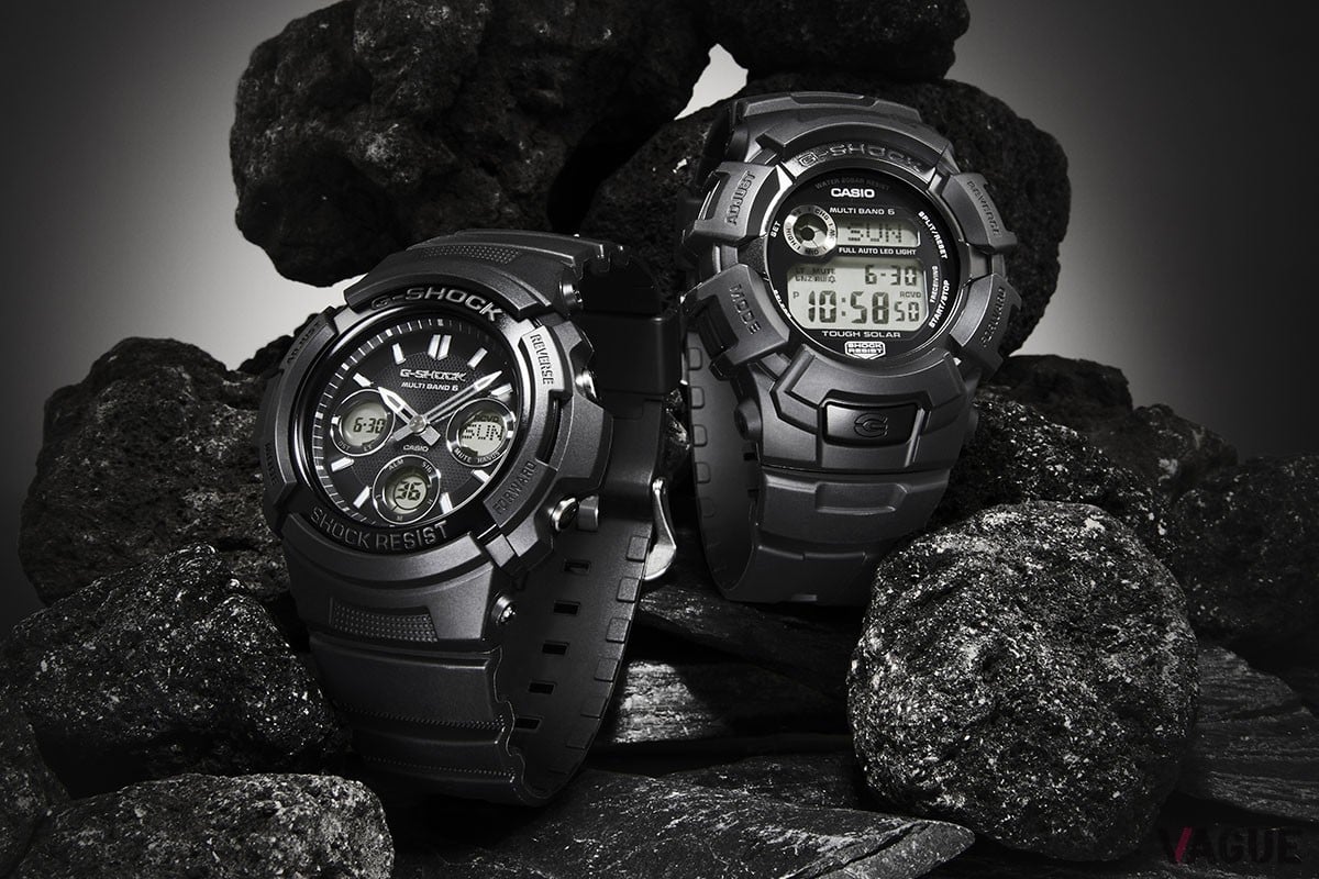 新生活シーズンに展開する人気シリーズ「FIRE PACKAGE（ファイアー パッケージ）」の2026年モデルが登場。 「AWG-M100FP」（左）と「GW-2320FP」（右）、いずれもオールブラックのストイックなカラーリングがかっこいい。