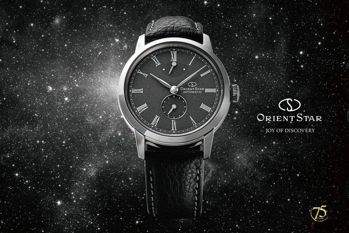 シンプル＆コンパクトが強調された「M45 F7 スモールセコンド オリエントスター75周年モデル RK-BS0003N 数量限定モデル」