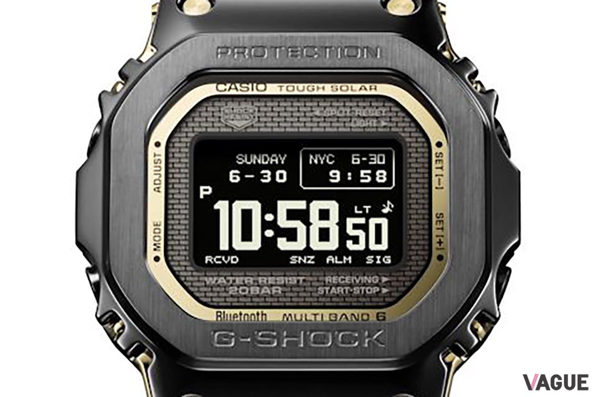 人気のフルメタルモデル「GMW-BZ5000BD」（10万2300円 消費税込）は生成AIを活用して設計された耐衝撃構造が話題に。他にゴールド、シルバーモデルも