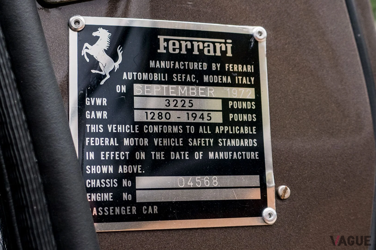オークションに出品予定の1973年式フェラーリ「ディーノ246GTS」(c)BROAD ARROW AUCTIONS