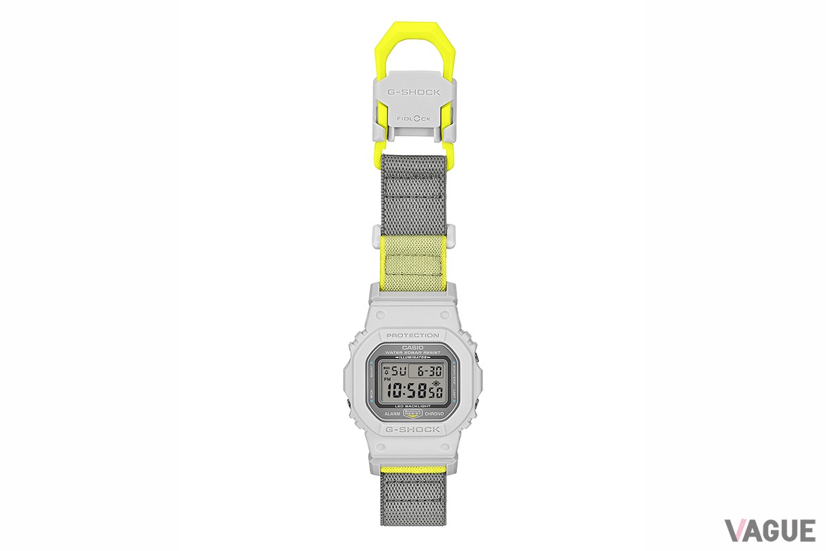 ライトグレーとネオンイエローという軽やかな「DW-5600MNC-7A8JF」。