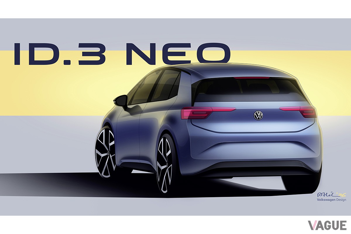 2026年4月に世界初公開される予定のフォルクスワーゲン新型「ID.3ネオ」