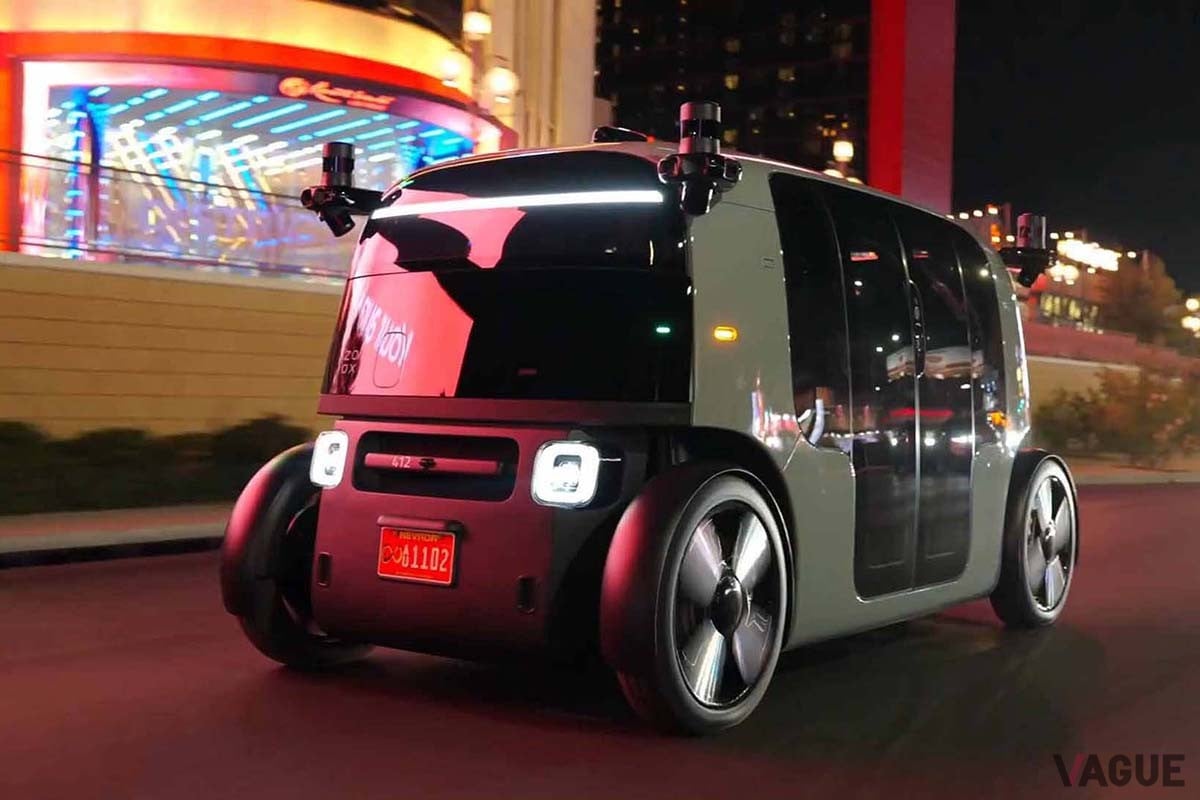 ラスベガス市内においてドライバーレスの自動運転を無料で実施している「ZOOX」(写真：ZOOXのホームページより)