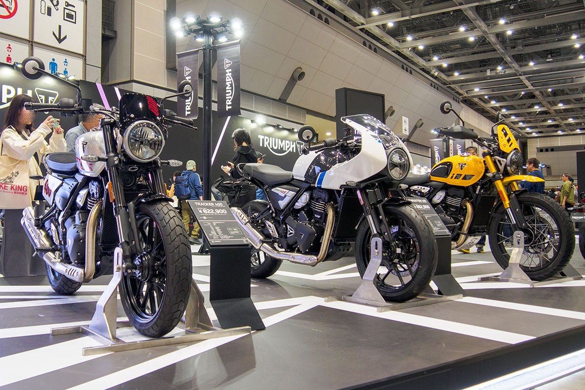 “中免”で乗れる3台のトライアンフ