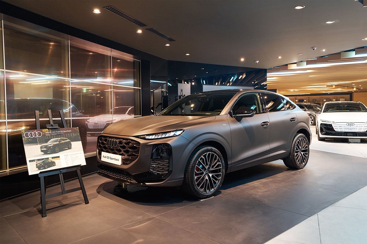 日本で先行展示されたアウディ新型「Q3スポーツバック」