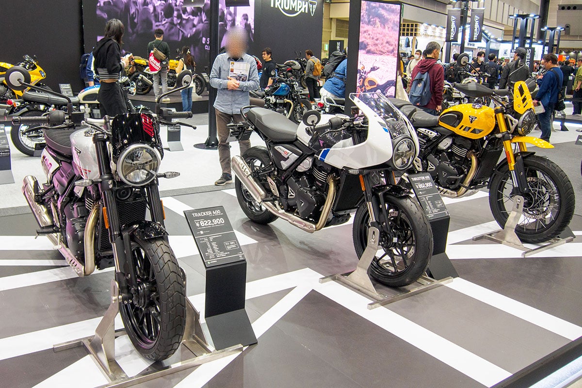 “中免”で乗れる3台のトライアンフ