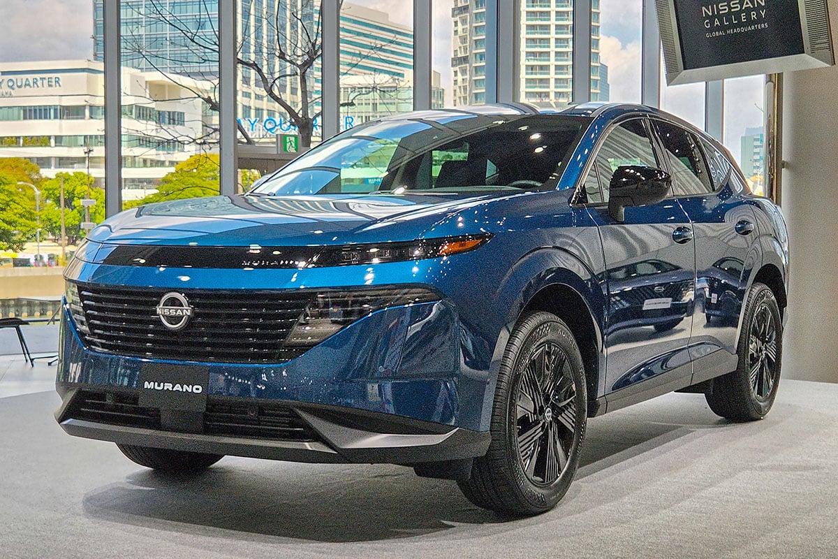 日産グローバル本社ギャラリーに特別展示された最新型「ムラーノ」