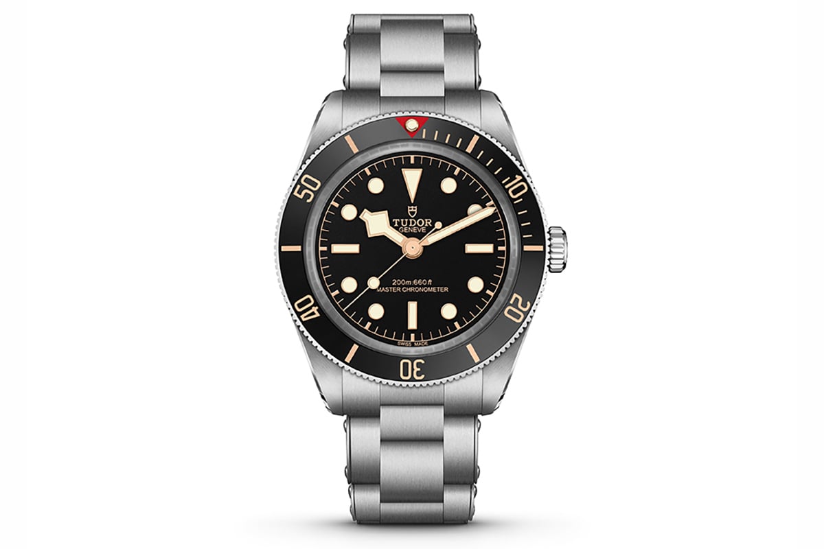 「チューダー　ブラックベイ 58」3列リンクブレスレット（品番：7939A1A0NU-0002、72万2700円 消費税込）