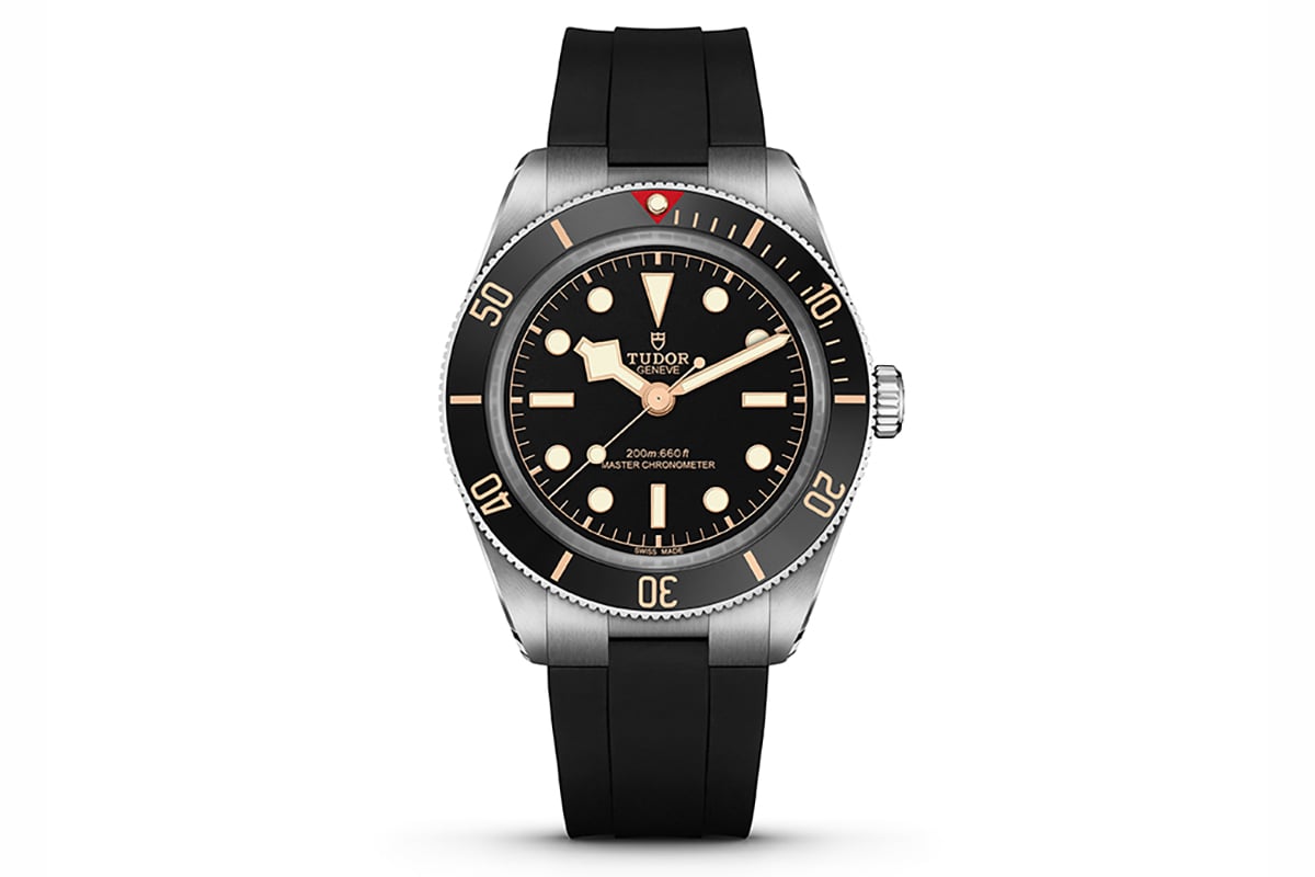 「チューダー　ブラックベイ 58」ブラックラバーストラップ（品番：7939A1A0NU-0003、768万8600円 消費税込）