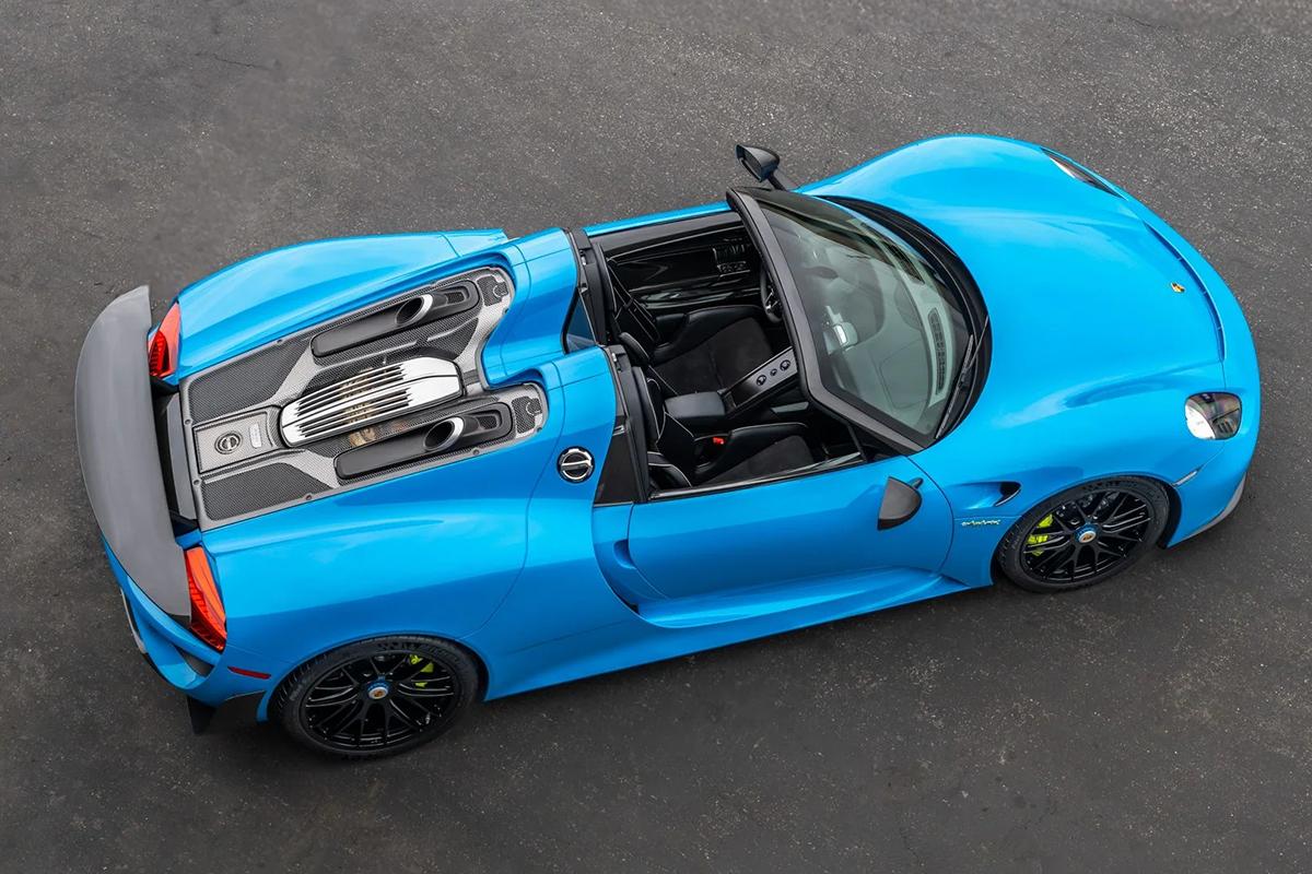 オークションに出品予定の2015年式ポルシェ「918スパイダー」(c)2026 BROAD ARROW Auctions